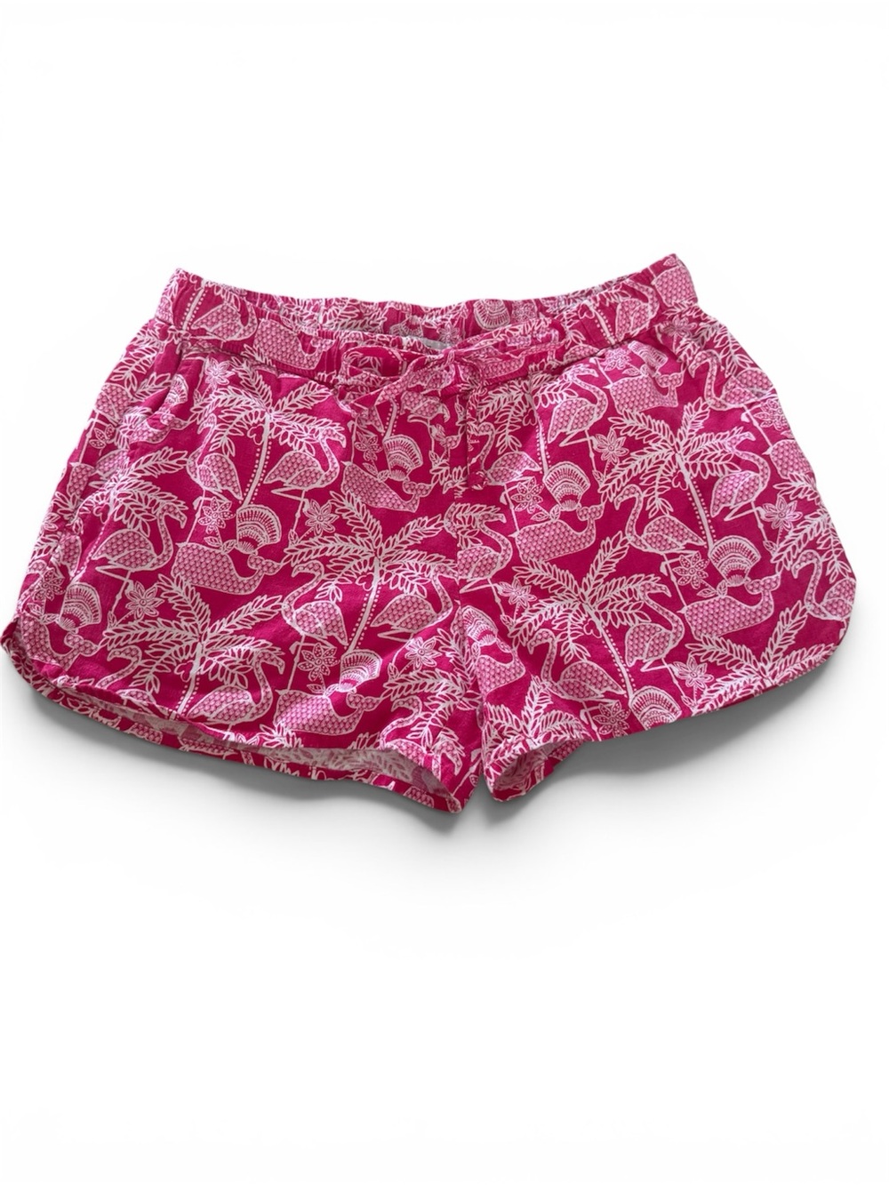 Vineyard Vines Hot Pink Flamingo & Palm Print Active Shorts
